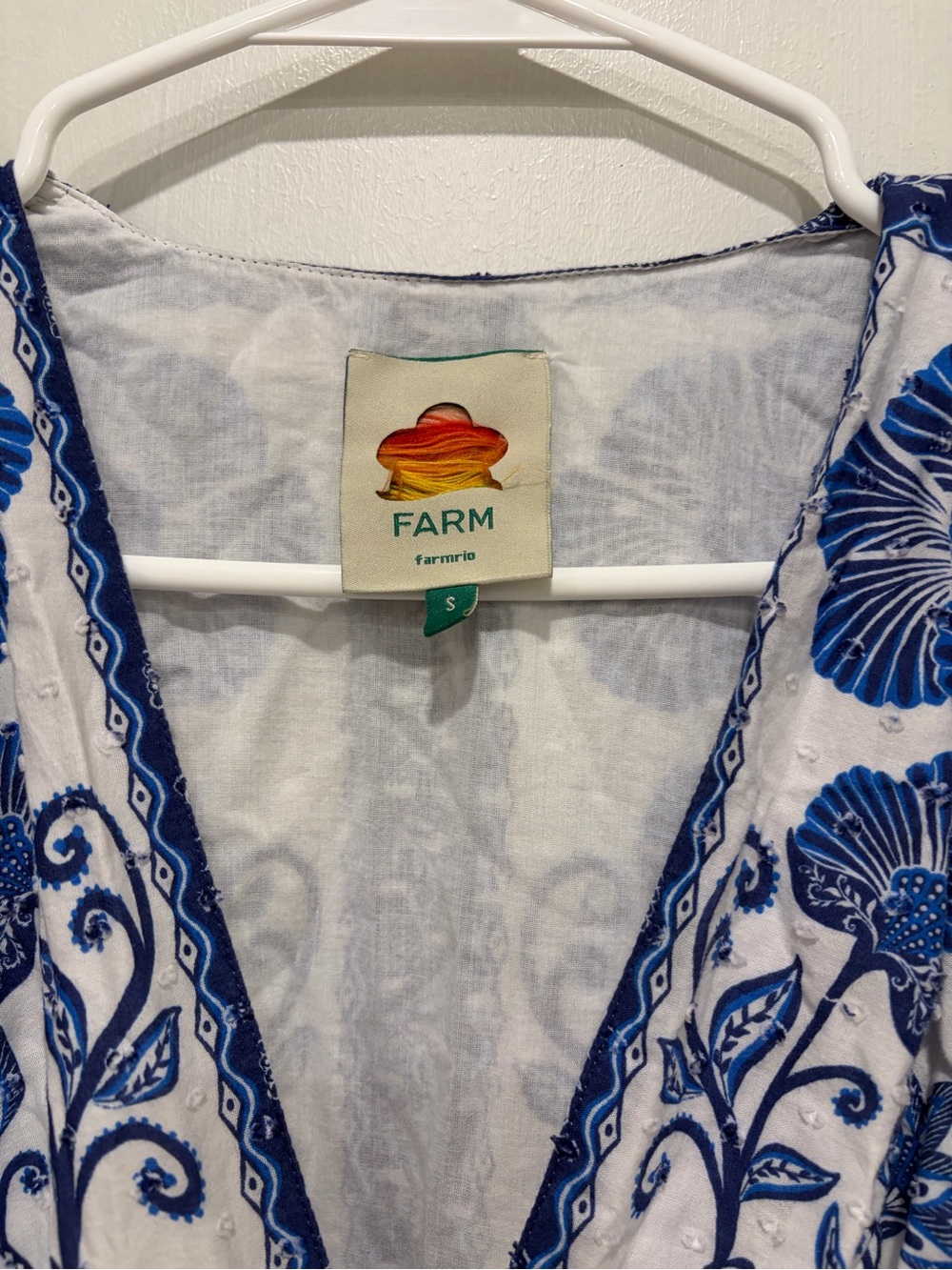 FARM Rio Blue and White Floral Maxi Dress - Picture 3 of 8